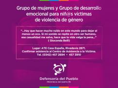 Defensoría del Pueblo: Grupo de mujeres y niños víctimas de violencia de género