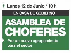 Asamblea de choferes en Casa de Gobierno