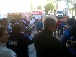 Asamblea de trabajadores de la Subsecretaría de Emergencia y Traslado Sies 107