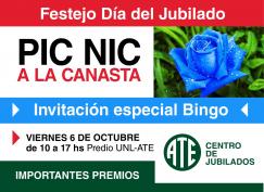 El Centro de Jubilados organiza un Pic Nic para el viernes 6 de octubre