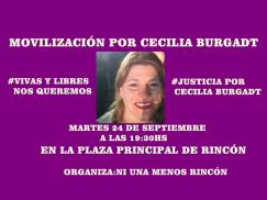 Marcha en reclamo de Justicia para Cecilia Burgadt