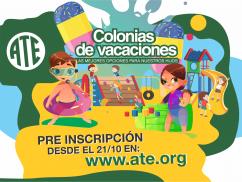 Propuestas de Colonias de Vacaciones para hijos/as de afiliado/as a ATE