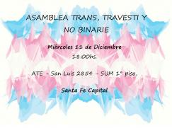 1ª Asamblea travesti/trans, disidente y no binarie en ATE