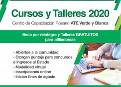 Inscripciones abiertas para Cursos y talleres para afiliados/as de Rosario
