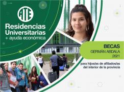 Becas Germán Abdala 2021: Residencias universitarias para hijos/as de afiliados/as del interior de la provincia