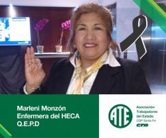 Falleció por Covid otra trabajadora de la Salud: Marleni Monzón Q.E.P.D