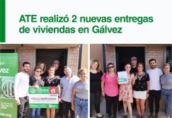 ATE realizó una nueva entrega de viviendas en la localidad de Gálvez