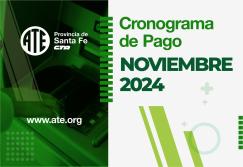 Cronograma de pago correspondiente al mes de noviembre