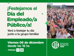 Este viernes en el Predio UNL ATE festejamos el Día del Empleado Público/a