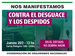 Concentración en CABA contra el desguace y los despidos en Capital Humano