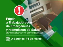 Pagan a Reemplazantes de Salud